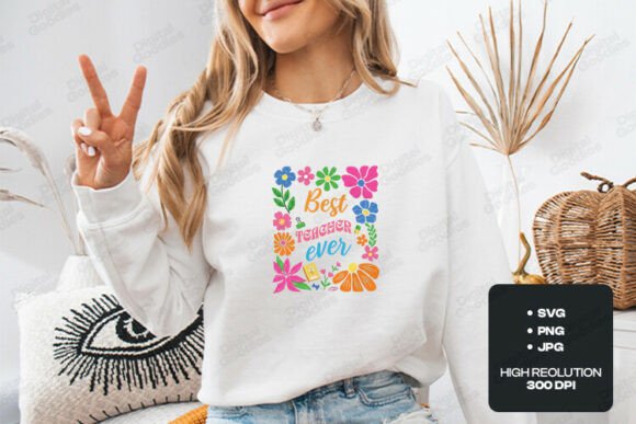 Best Teacher Ever SVG PNG Design