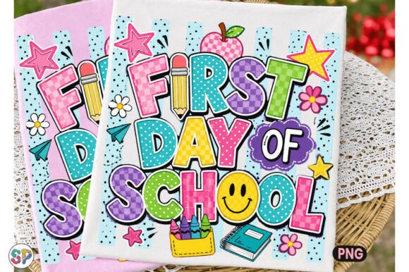 Capturing the First Day of School in Style with a Striped Trendy Shirt Design