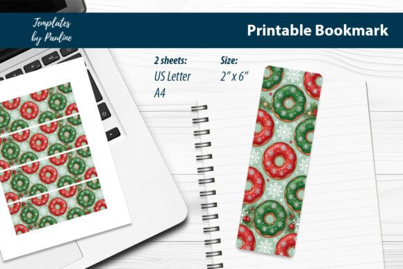 Donut Christmas Bookmark Printable: A Sweet Reading Companion