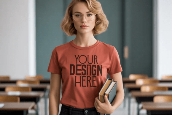 Elevating Educator Branding with the Paprika Comfort Colors 1717 Teacher Mock