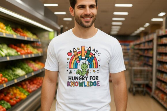 Hungry for Knowledge PNG – Cute Bookworm