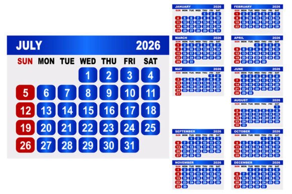 July 2026 Calendar Jan to Dec: A Visual Masterpiece