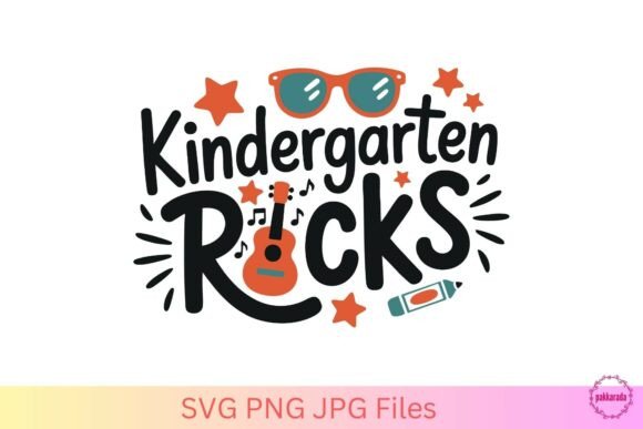 Kindergarten Rocks SVG for Teacher Kids