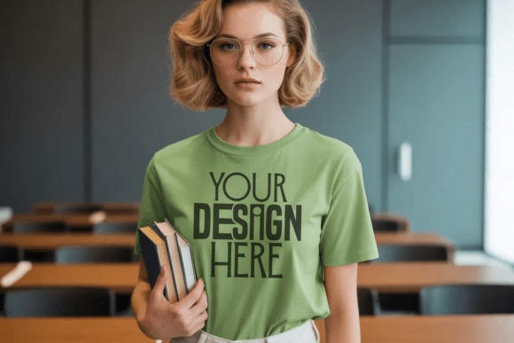 Lime Comfort Colors 1717 Teacher Mockup