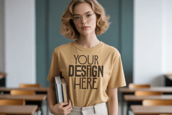 Mustard Comfort Colors 1717 Teacher Mock: Elevating Educator Branding