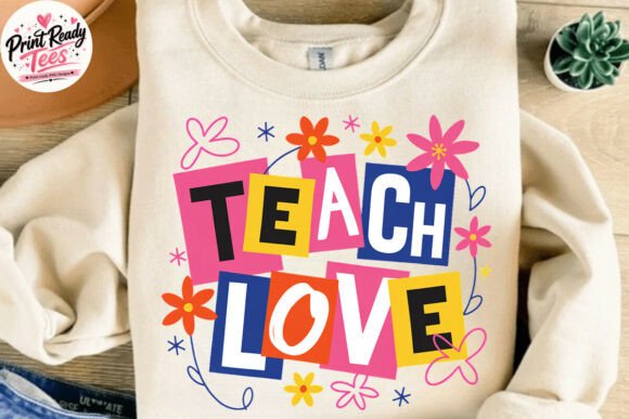 Teach Love Retro Teacher PNG, School PNG: A Strategic Asset for Modern Educators and Creators